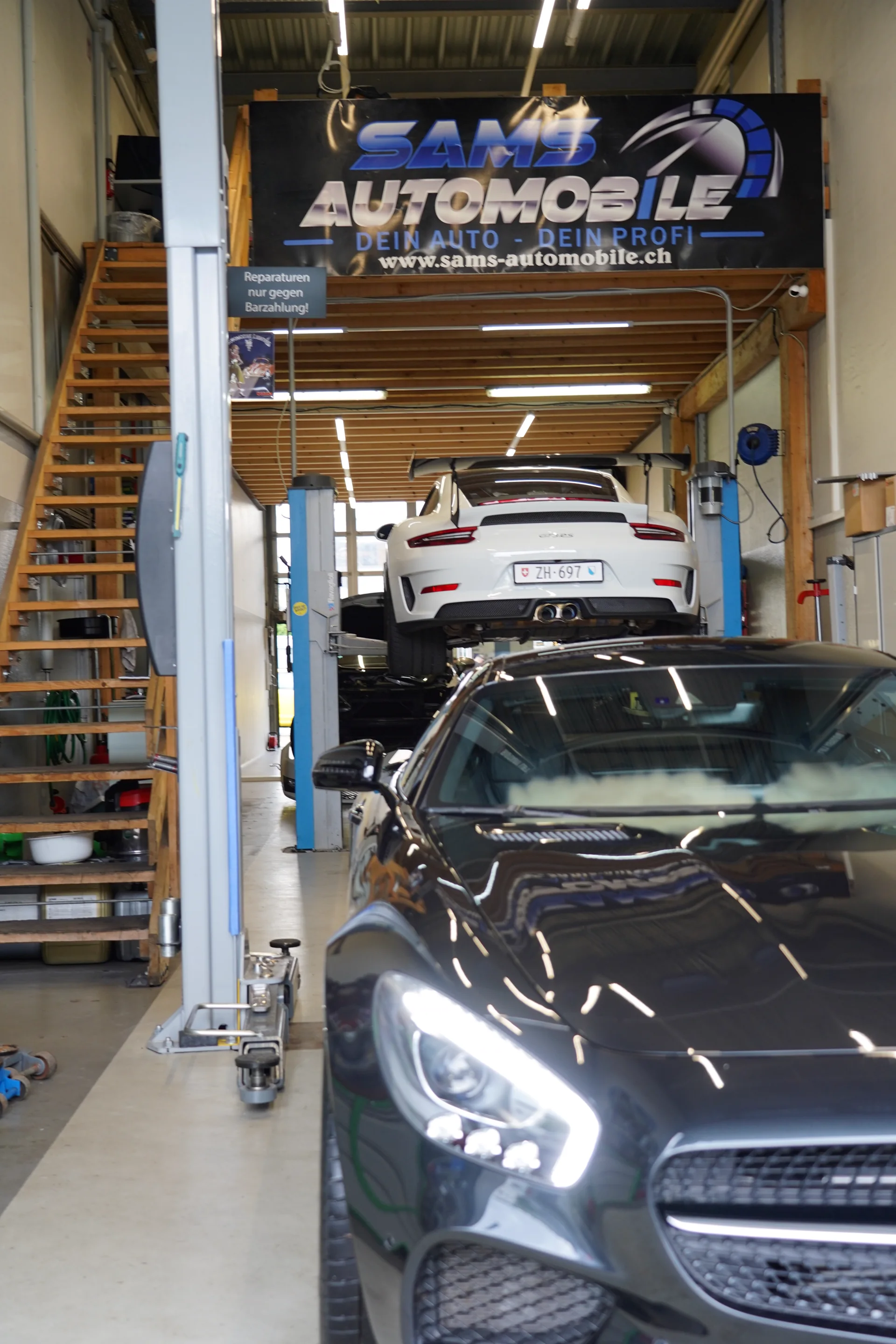 Werkstattbereich von Sams Automobile